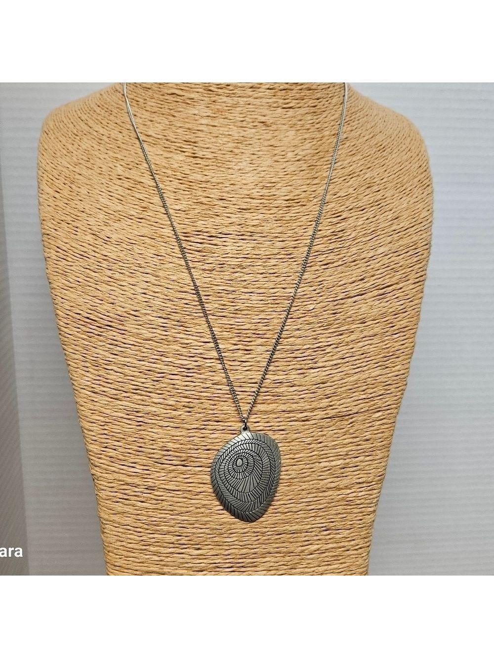 Amos Pewter Pendant "Cirque" Design Pendant Necklace